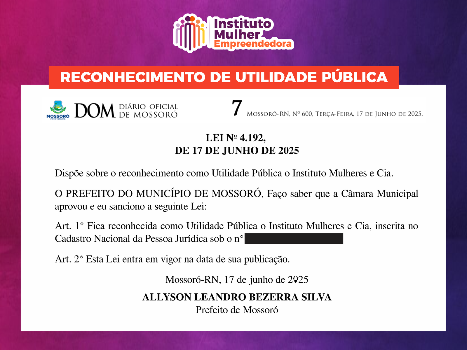 Certificado de Utilidade Pública